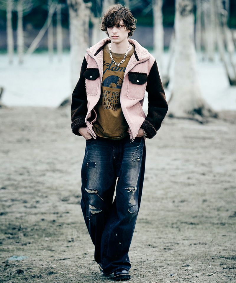 glamb スリッポン　デニム glamb(グラム)】Rebirth Denim リバースデニム パンツ(GB0425-P01