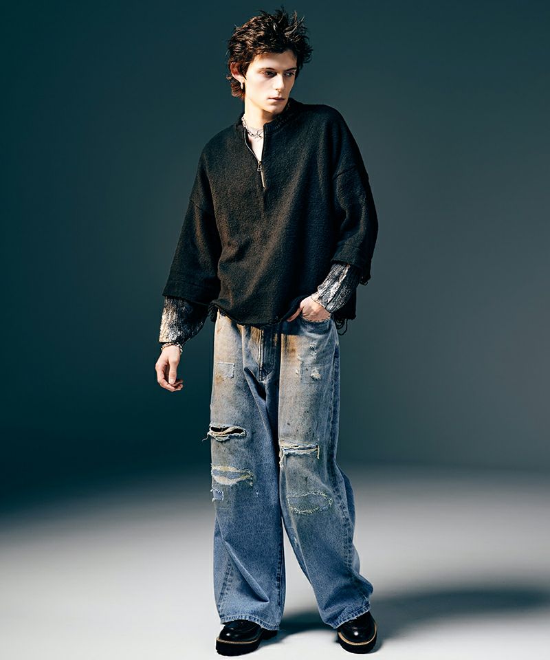 glamb(グラム)】Rebirth Denim リバースデニム パンツ(GB0425-P01 
