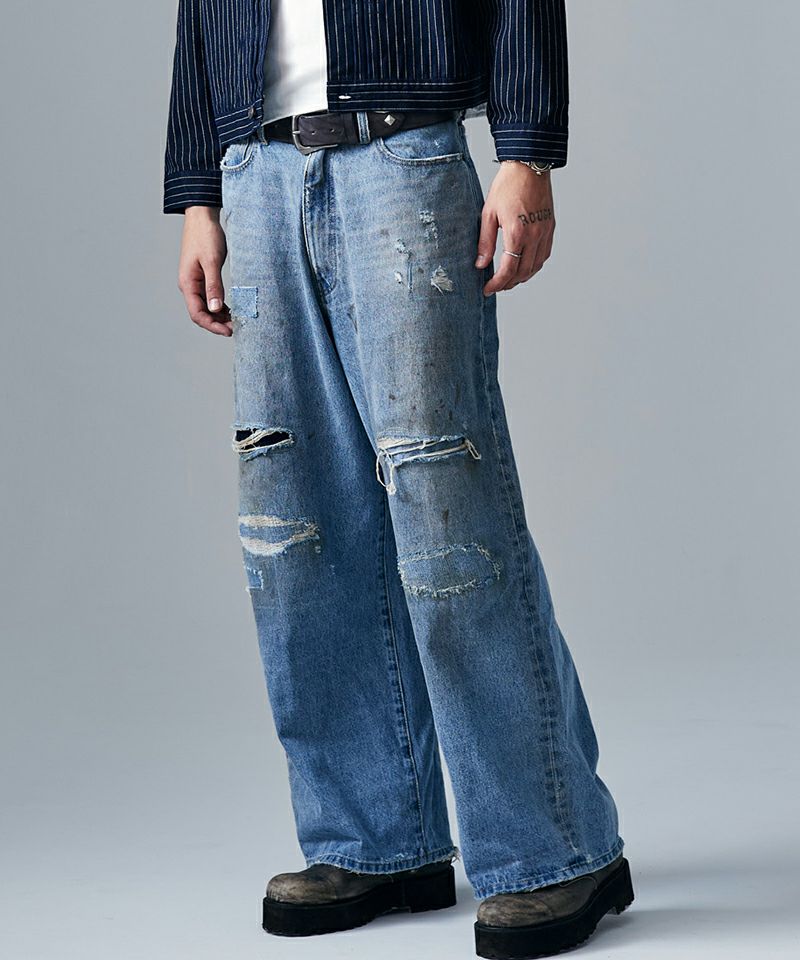 glamb(グラム)】Rebirth Denim リバースデニム パンツ(GB0425-P01
