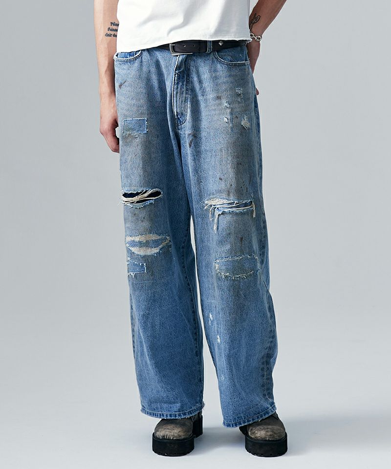 glamb(グラム)】Rebirth Denim リバースデニム パンツ(GB0425-P01