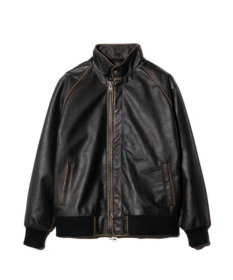 glamb(グラム)】Leather Bomber Jacket レザーボマージャケット(GB0425