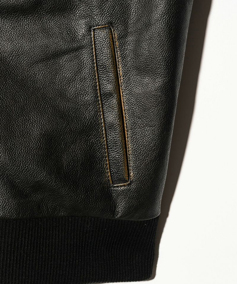 glamb(グラム)】Leather Bomber Jacket レザーボマージャケット(GB0425