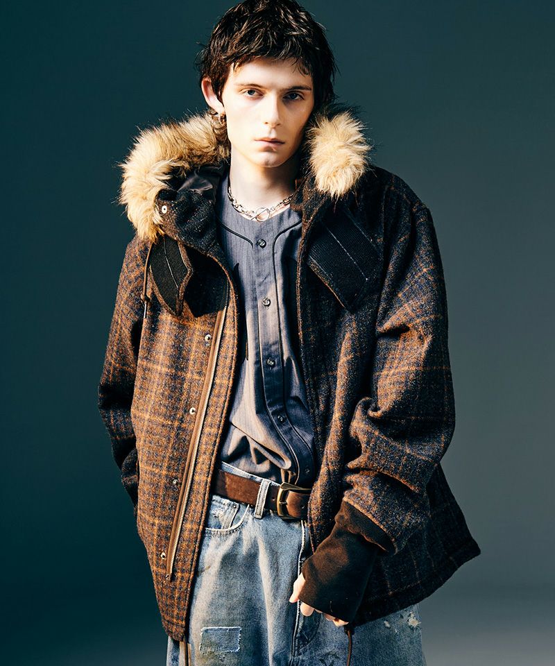 glamb(グラム)】High Neck Short Mods Coat ハイネックショートモッズ