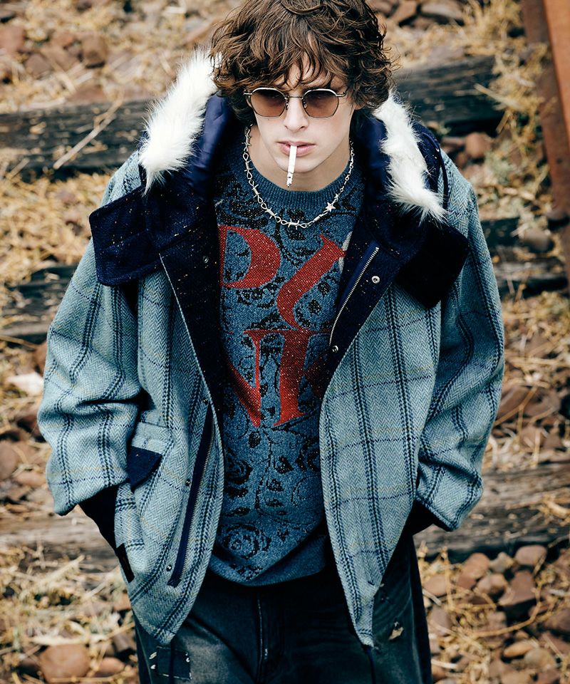 glamb(グラム)】High Neck Short Mods Coat ハイネックショートモッズ
