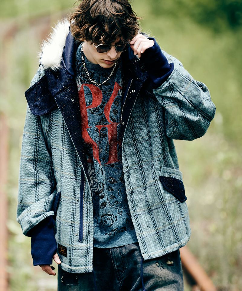 glamb(グラム)】High Neck Short Mods Coat ハイネックショートモッズ