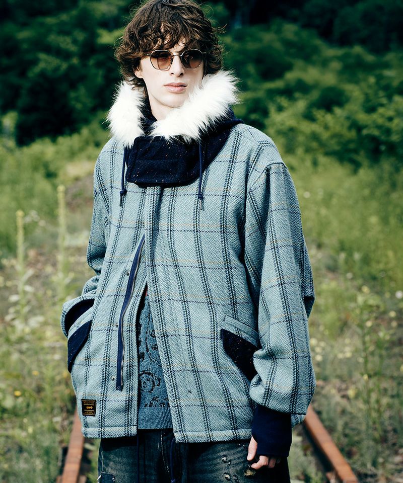 glamb(グラム)】High Neck Short Mods Coat ハイネックショートモッズ