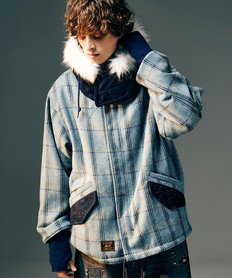 glamb(グラム)】High Neck Short Mods Coat ハイネックショートモッズ