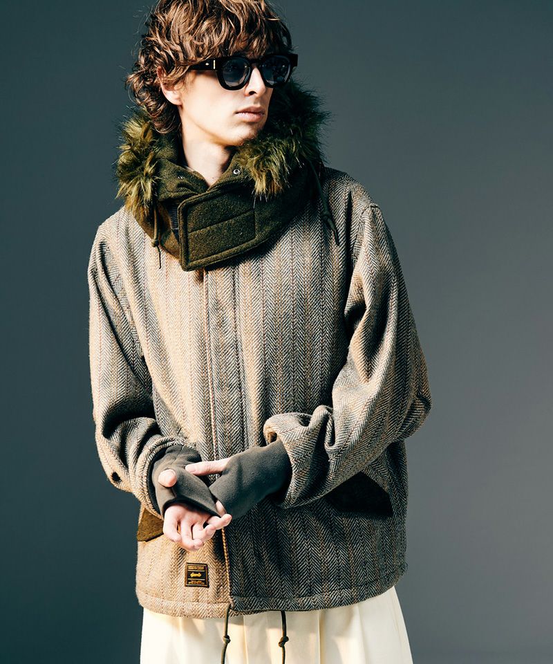 glamb(グラム)】High Neck Short Mods Coat ハイネックショートモッズ