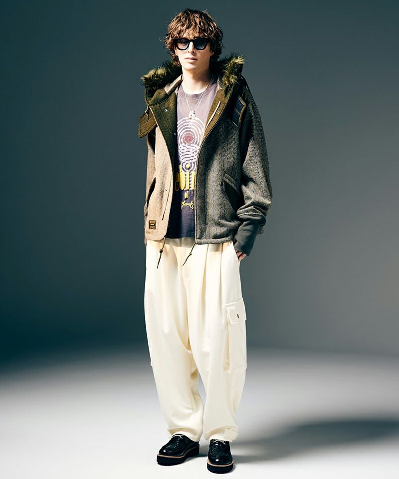glamb(グラム)】High Neck Short Mods Coat ハイネックショートモッズ