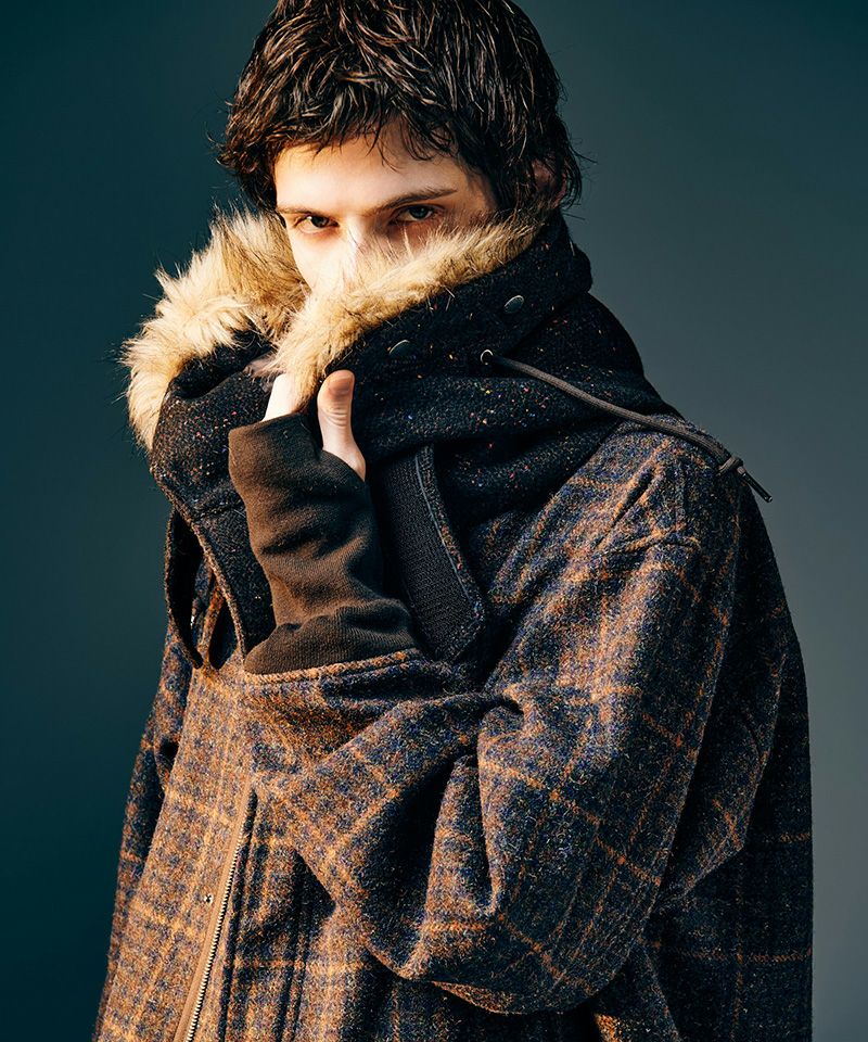 glamb(グラム)】High Neck Short Mods Coat ハイネックショートモッズ