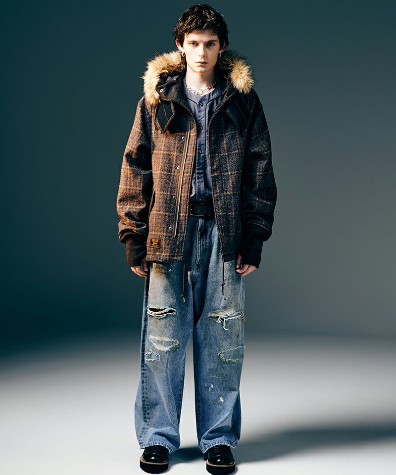 glamb(グラム)】High Neck Short Mods Coat ハイネックショートモッズ