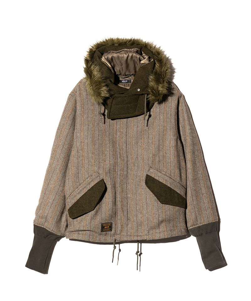 glamb(グラム)】High Neck Short Mods Coat ハイネックショートモッズ