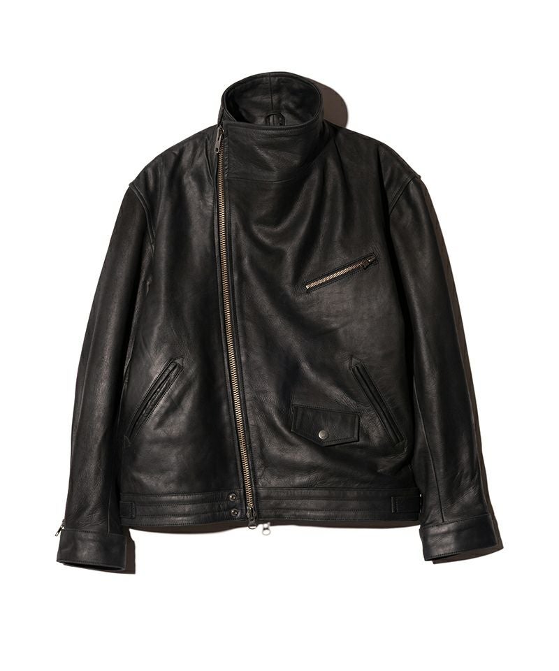 glamb(グラム)】High Neck Leather Jacket ハイネックレザージャケット 