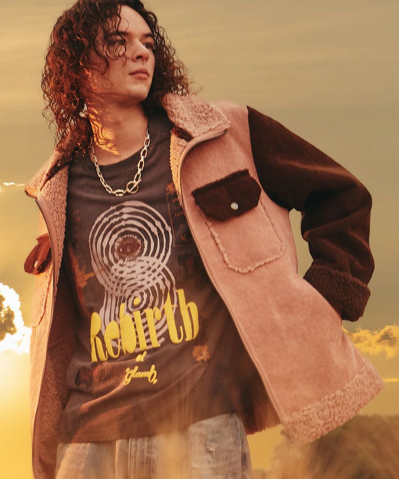 glamb グラムBonny ranch coat ボニーランチコート　サイズ4 glamb(グラム)】High Neck Corduroy Ranch Jacket ハイネック
