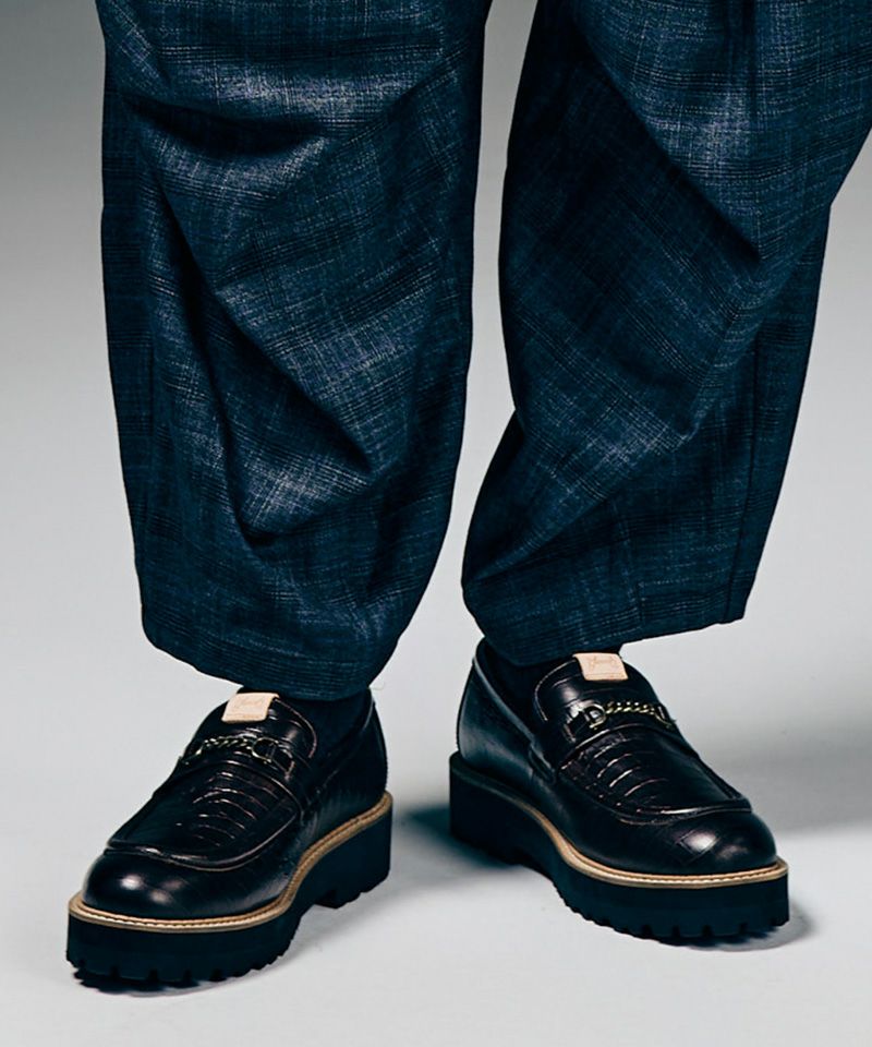 glamb(グラム)】Croco Emboss Bit Loafer クロコエンボスビット