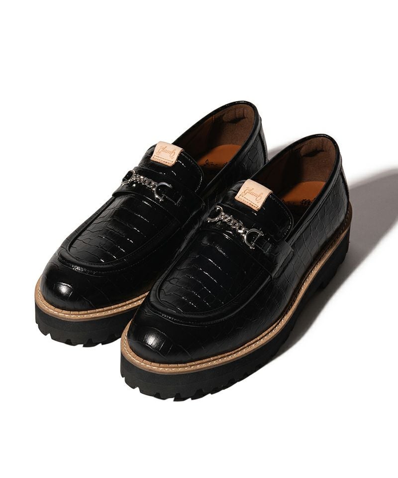 glamb(グラム)】Croco Emboss Bit Loafer クロコエンボスビット