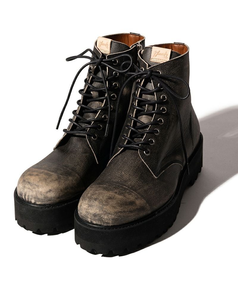 glamb(グラム)】Craft Lace Up Boots クラフトレースアップブーツ