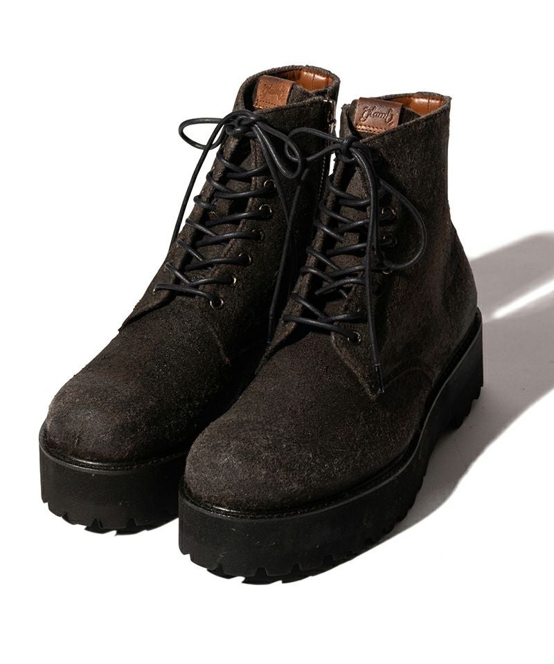 glamb(グラム)】Craft Lace Up Boots クラフトレースアップブーツ