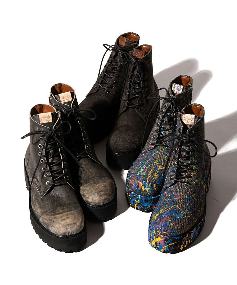 glamb(グラム)】Craft Lace Up Boots クラフトレースアップブーツ