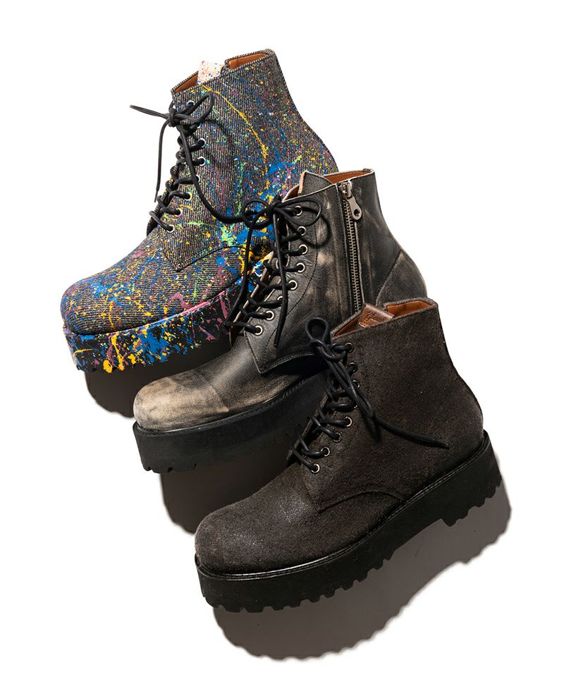 glamb(グラム)】Craft Lace Up Boots クラフトレースアップブーツ