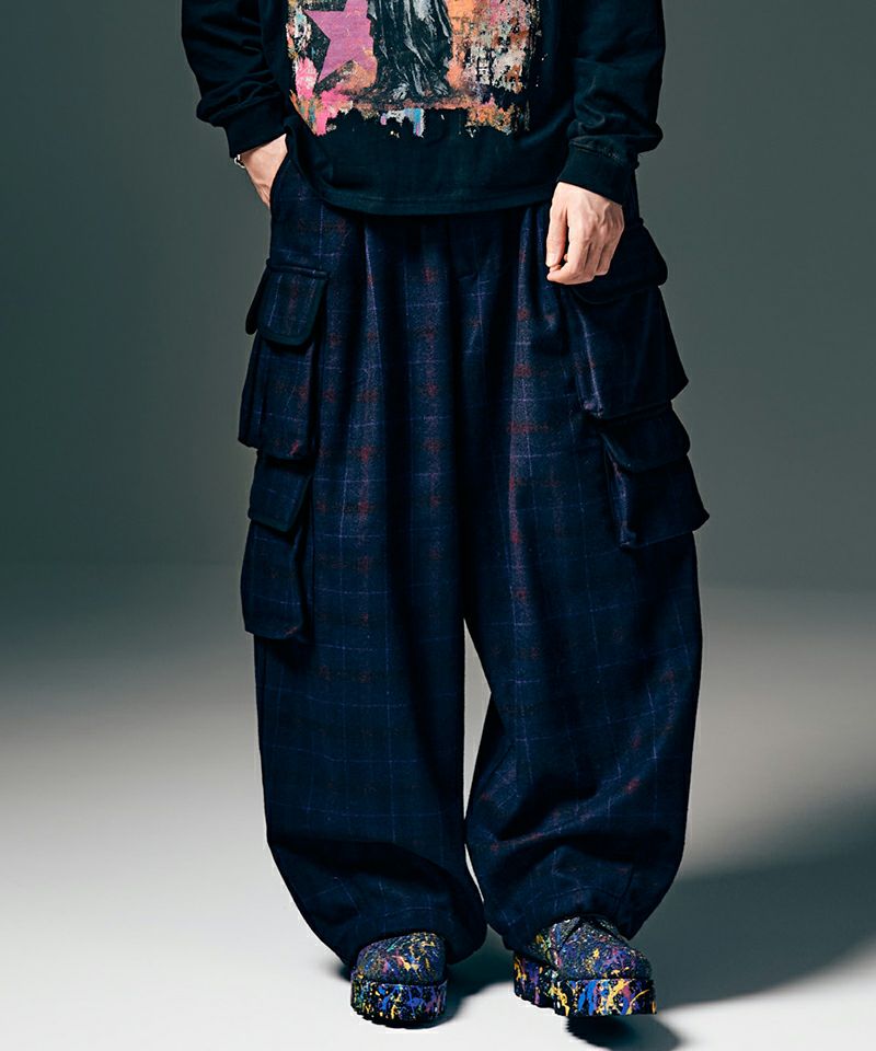 glamb(グラム)】Knit Denim Cargo Pants ニットデニムカーゴパンツ
