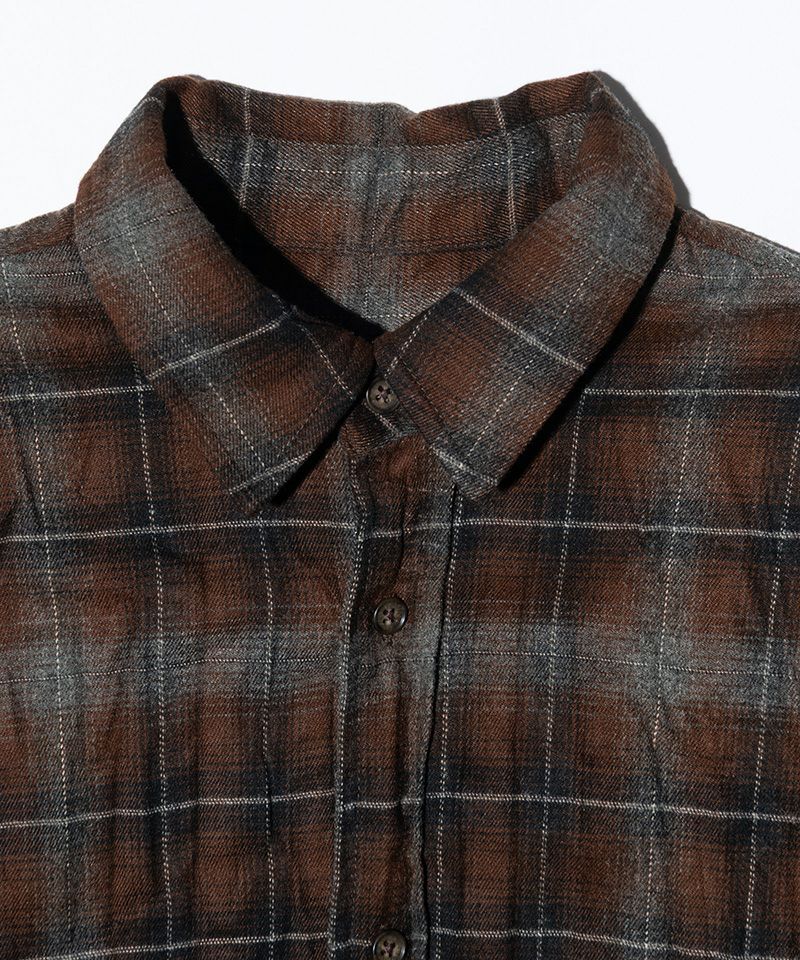 glamb(グラム)】Wrinkle Flannel Shirt リンクルフランネルシャツ