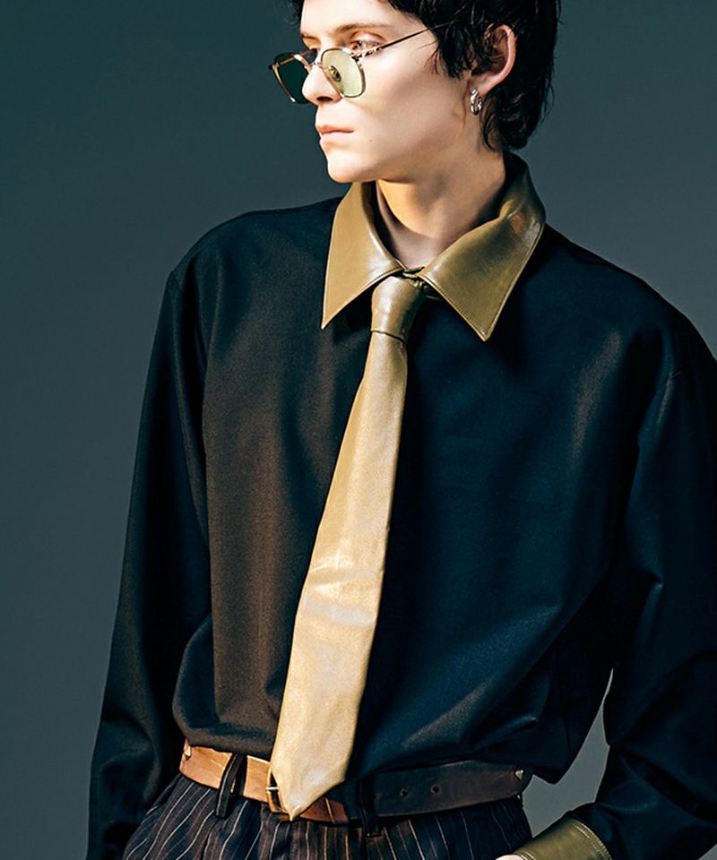 glamb(グラム)】Synth Leather Tie シンセレザータイ(GB0425-AC07