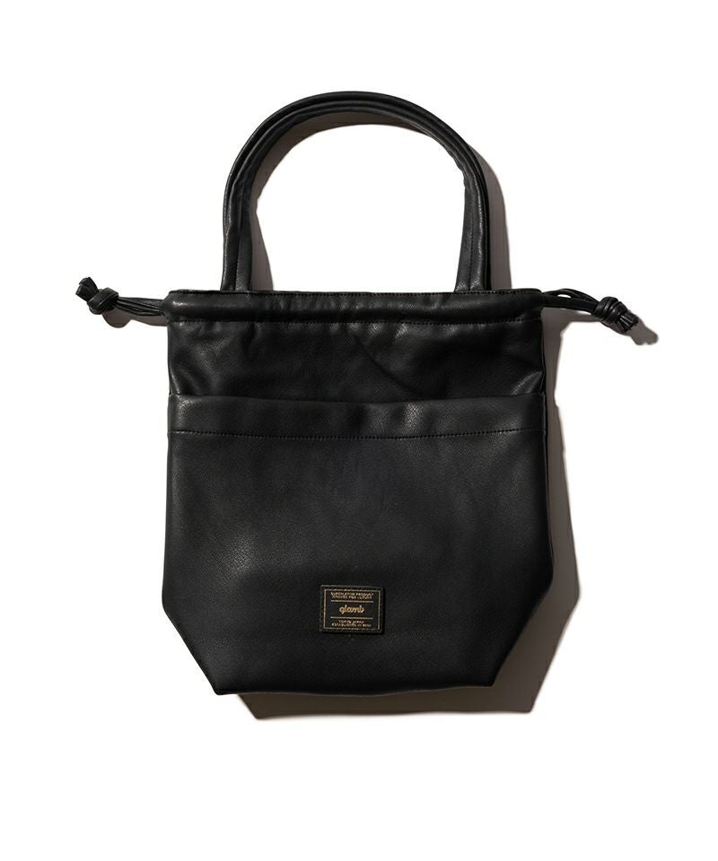 glamb(グラム)】Synth Leather Drawstring Bag シンセレザードロー