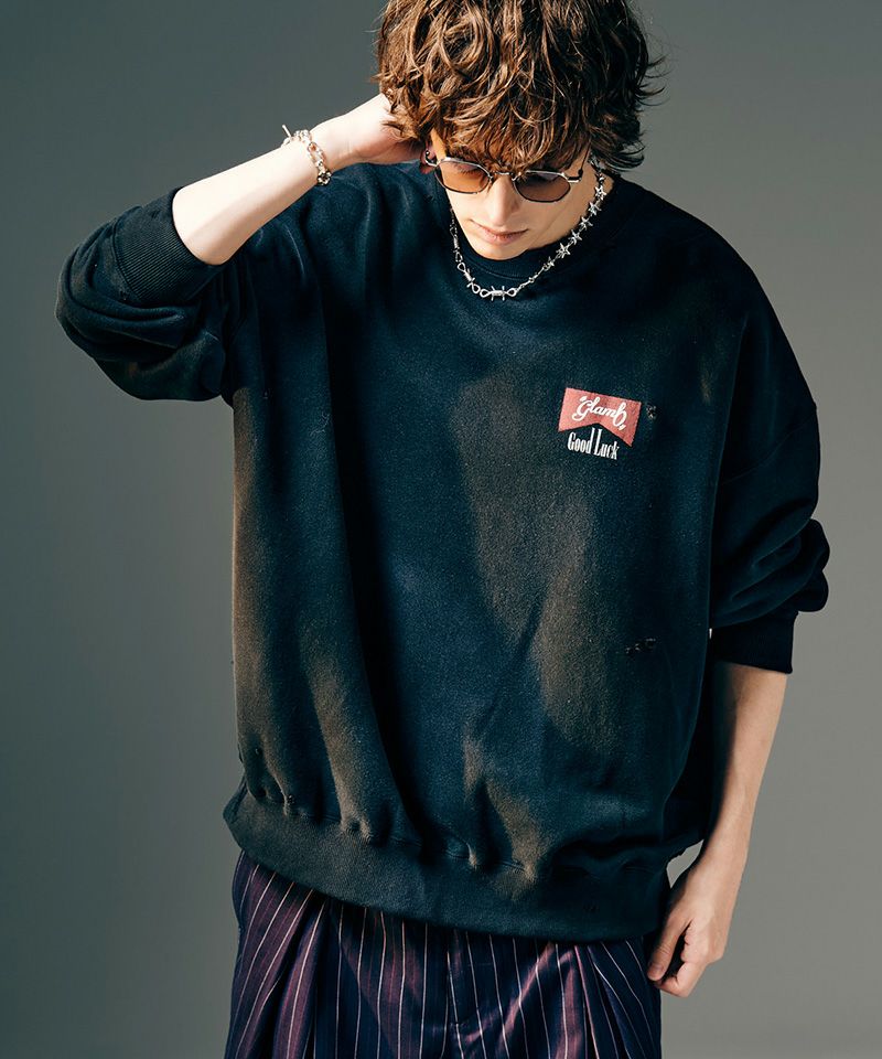 glamb(グラム)】Rebirth Damage Sweat リバースダメージスウェット