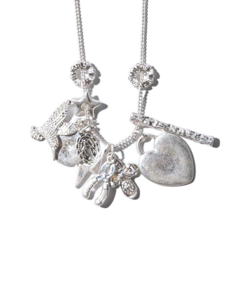 glamb(グラム)】Multi Charm Necklace マルチチャームネックレス
