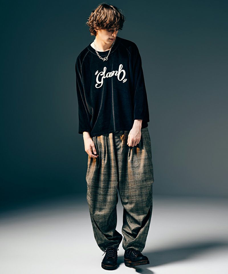 glamb(グラム)】Glen Check Tuck Pants グレンチェックタックパンツ