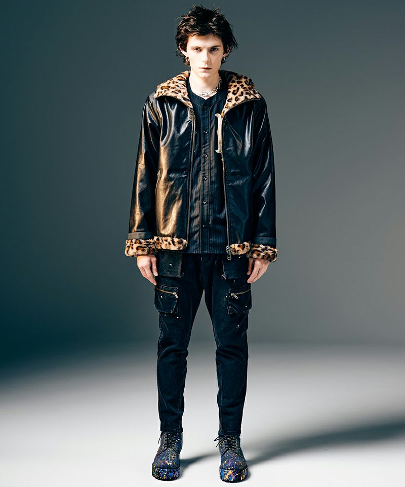 glamb(グラム)】Synth Mouton Hooded Jacket シンセムートンフーデッド