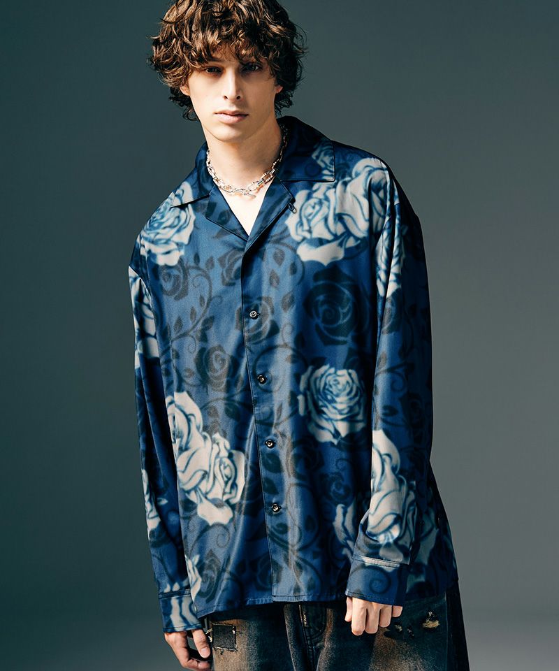 photo76 さま 専用 glamb(グラム)】Rose Blur Shirt ローズブラーシャツ(GB0425-SH02