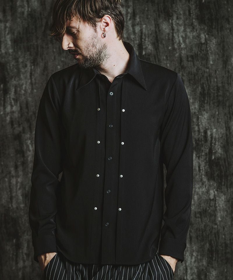 30%OFF【NO ID.(ノーアイディー)】ﾘﾍﾞｯﾄﾀｯｸSH シャツ(457006-319S