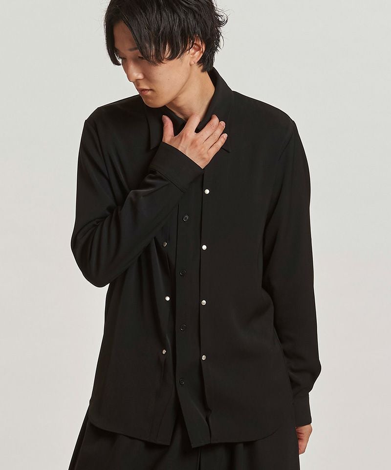 30%OFF【NO ID.(ノーアイディー)】ﾘﾍﾞｯﾄﾀｯｸSH シャツ(457006-319S