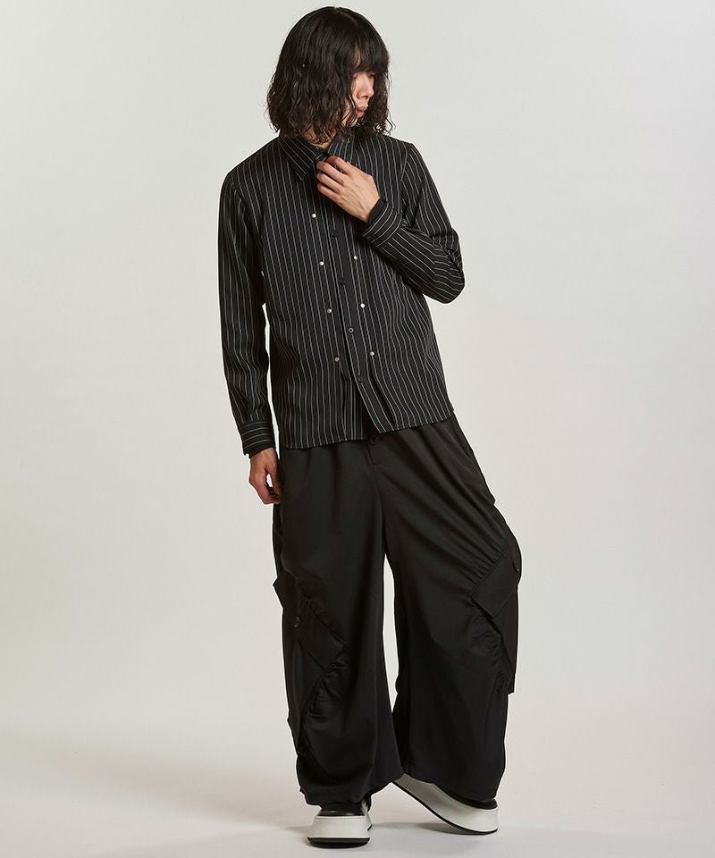 30%OFF【NO ID.(ノーアイディー)】ﾘﾍﾞｯﾄﾀｯｸSH シャツ(457006-319S