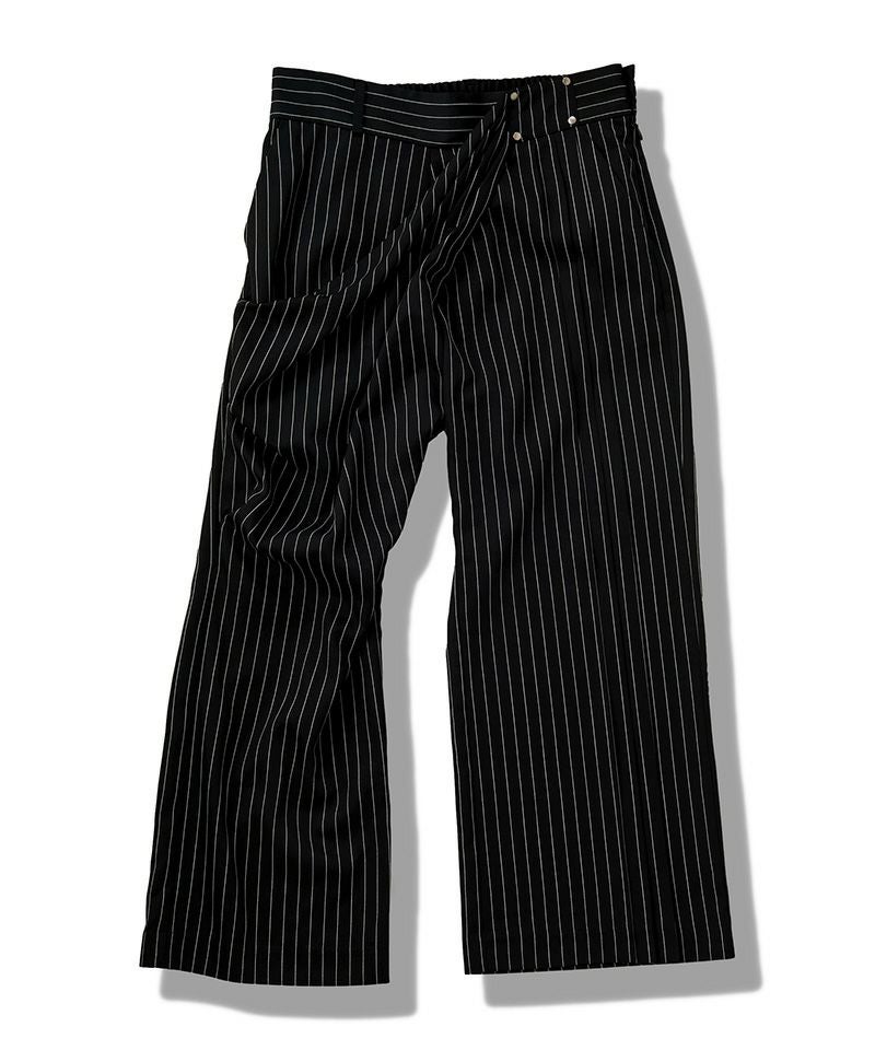 30%OFF【NO ID.(ノーアイディー)】ﾄﾞﾚｰﾌﾟﾀｯｸﾜｲﾄﾞﾄﾗｳｻﾞｰｽﾞ パンツ
