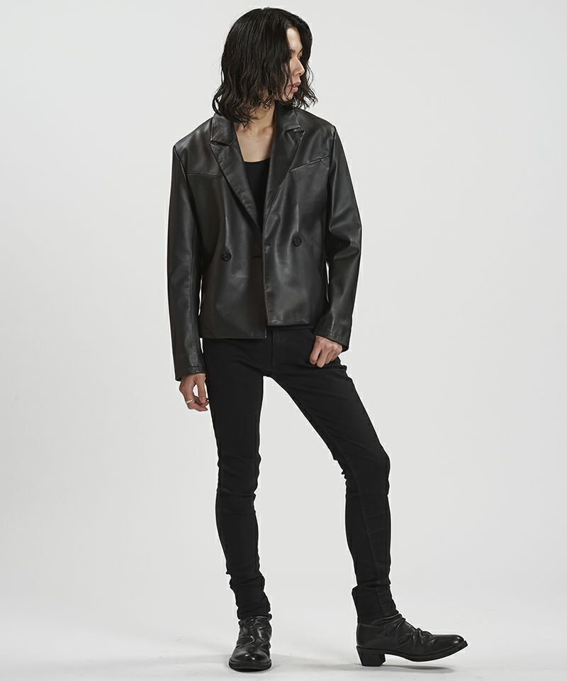 ノーアイディー　フードレザージャケット 30%OFF【NO ID.(ノーアイディー)】ｼｰﾌﾟﾚｻﾞｰﾌｰﾄﾞJKT ジャケット(857030