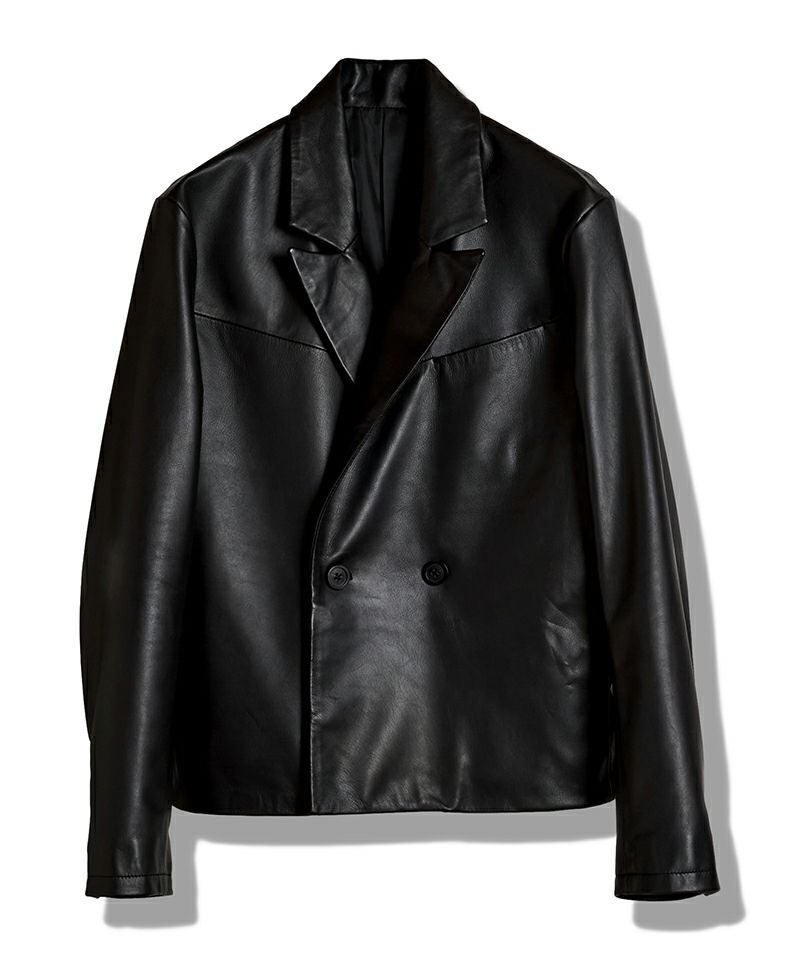 NO ID(ノーアイディー) LJ-コーティングレザー・ブラック NO ID.(ノーアイディー)】ｺｰﾃｨﾝｸﾞｼﾝｸﾞﾙﾗｲﾀﾞｰｽJKT ジャケット(858030
