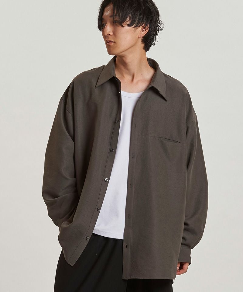 30%OFF【NO ID.(ノーアイディー)】 ﾏｯﾄｽｷﾝｽﾑｰｽｵｰﾊﾞｰSH シャツ(857006