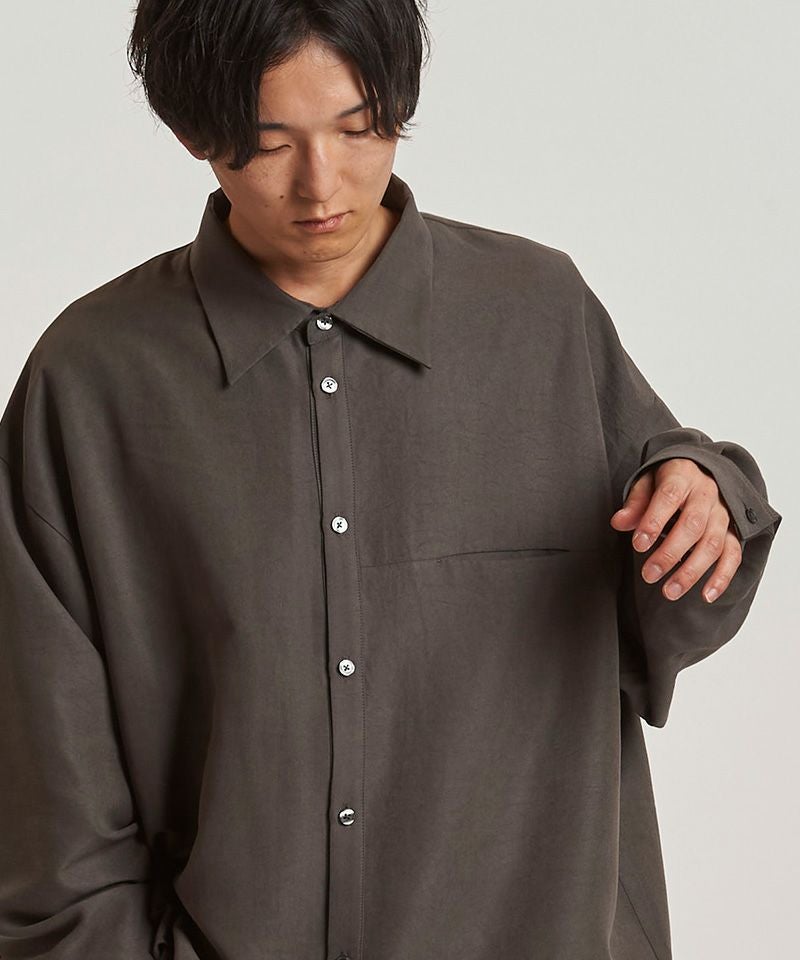 30%OFF【NO ID.(ノーアイディー)】 ﾏｯﾄｽｷﾝｽﾑｰｽｵｰﾊﾞｰSH シャツ(857006