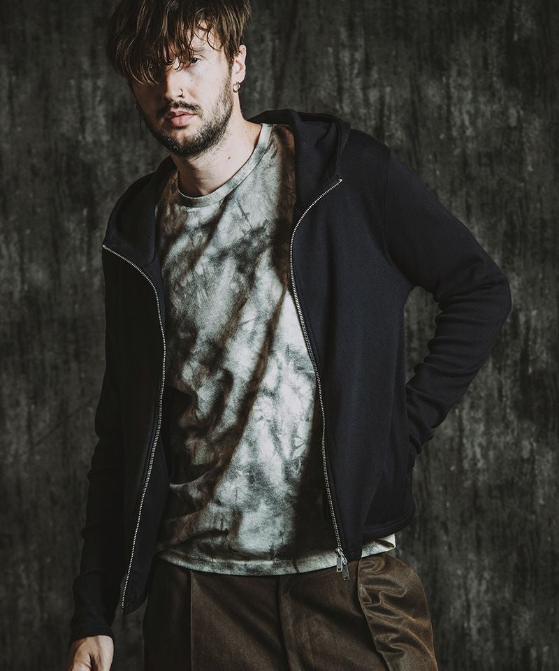 NO ID. BLACK ダブルZIP ハイネックパーカー 50%OFF【NO ID.(ノーアイディー)】ﾌﾗｲｽﾊｲﾈｯｸZIPﾊﾟｰｶ(857006-312T