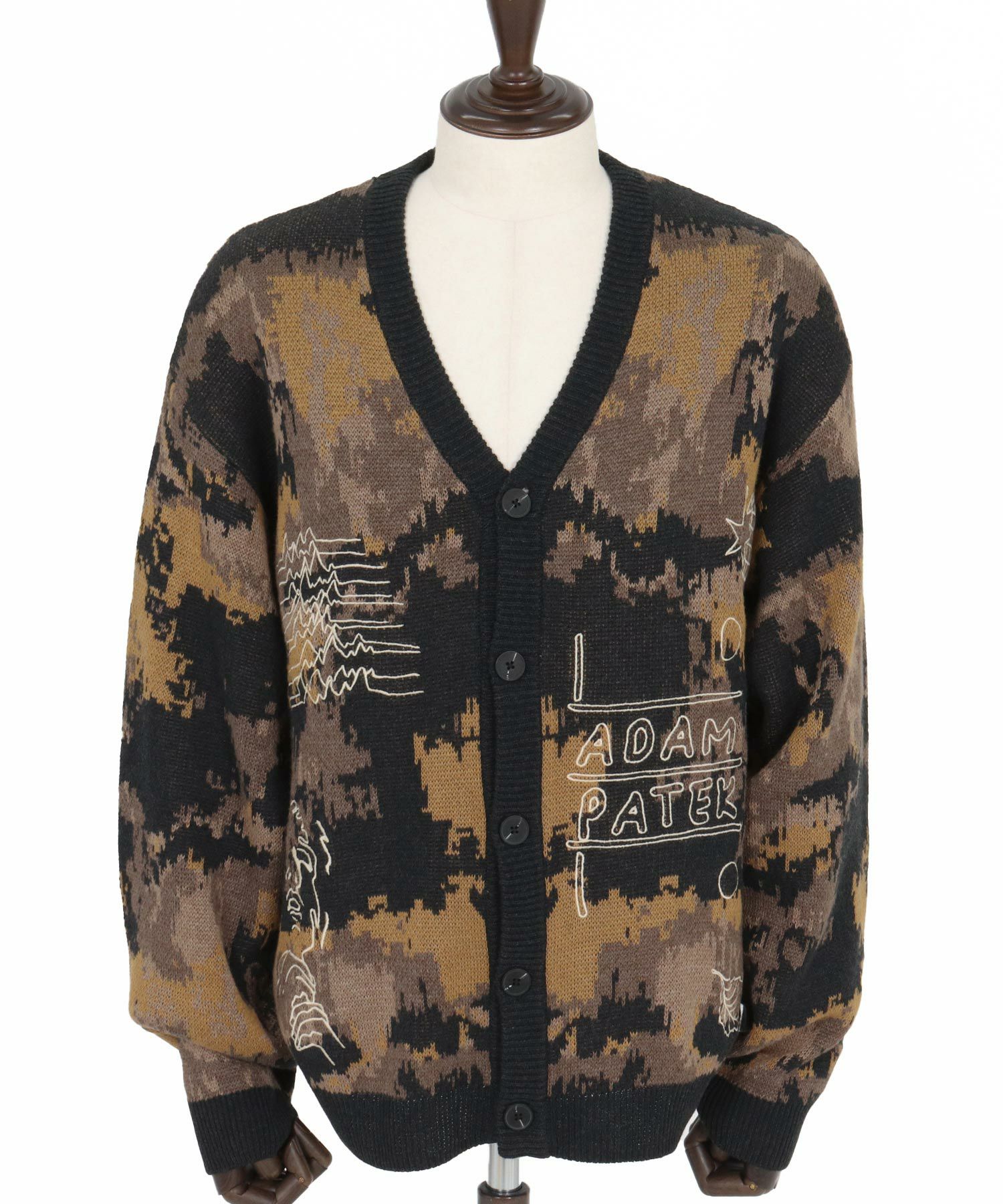 ADAM PATEK(アダムパテック)】mad embroidered fade knit cardigan