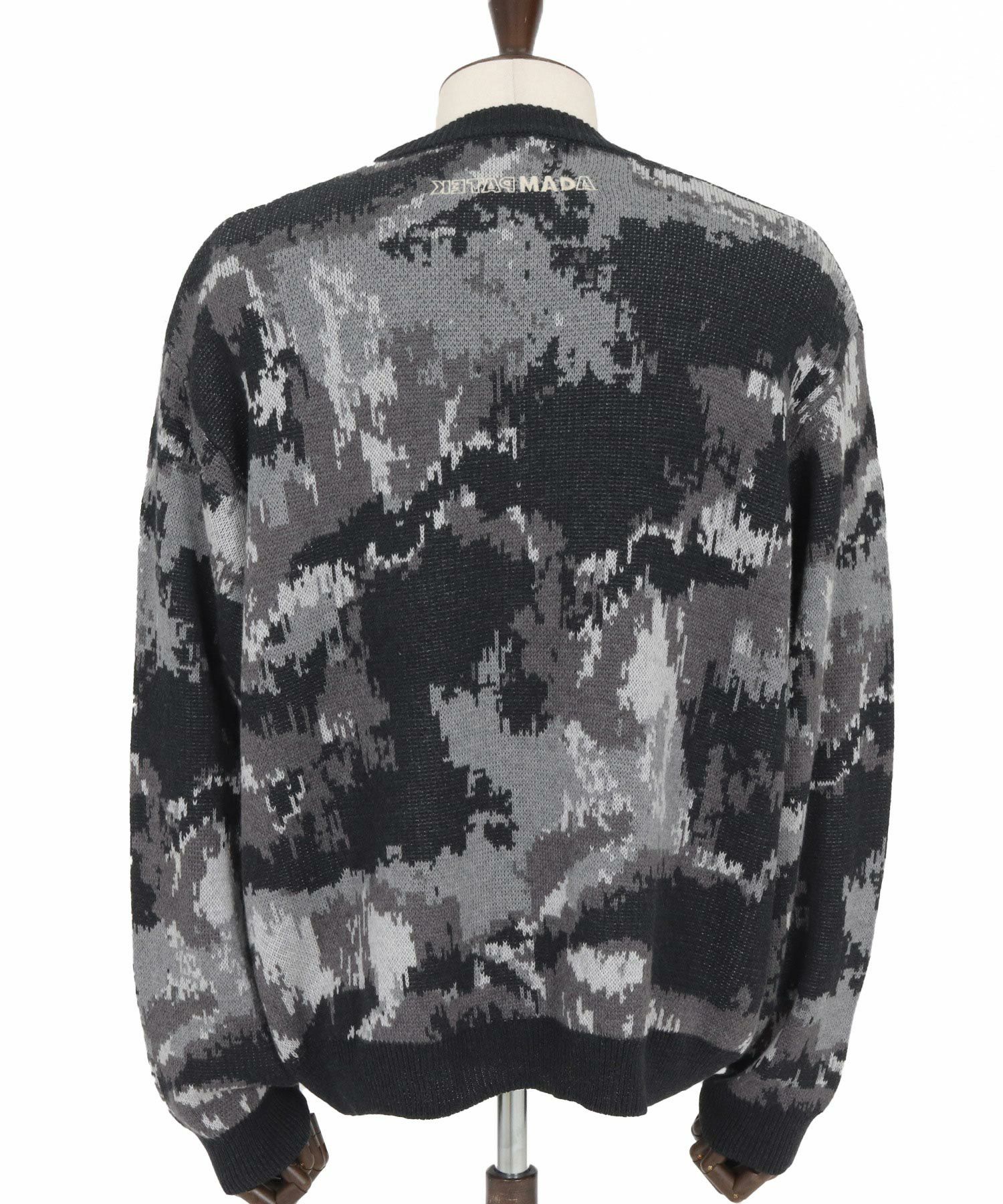 ADAM PATEK(アダムパテック)】mad embroidered fade knit cardigan