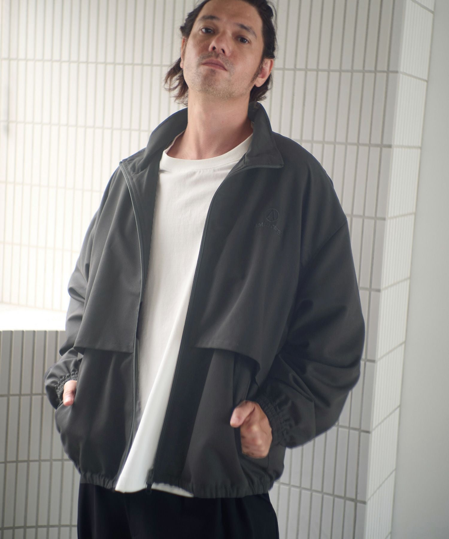 ADAM PATEK(アダムパテック)】sheer mesh camouflage hooded blouson