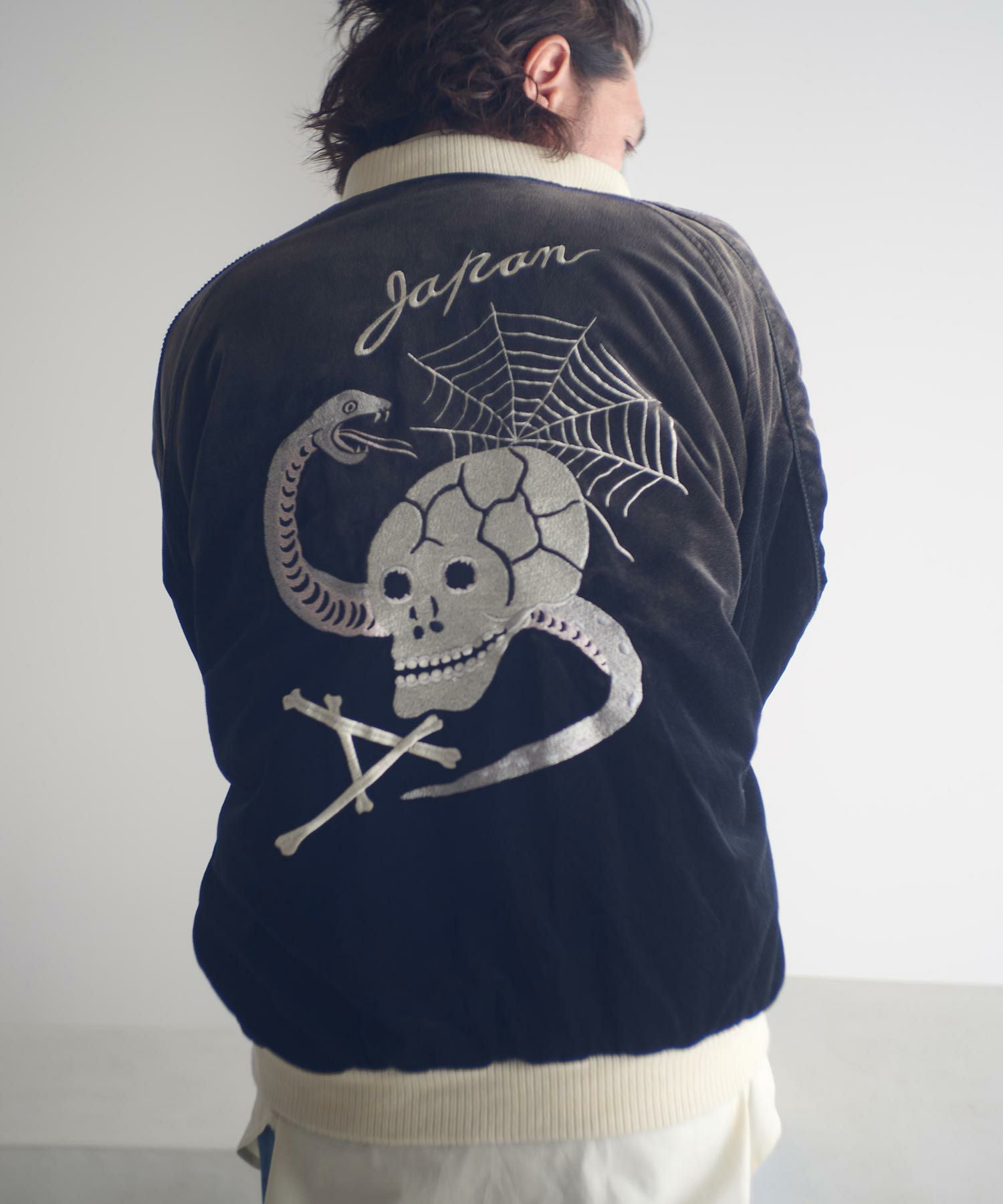 ADAM PATEK(アダムパテック)】aged velour souvenir jacket ADAM PATEK(アダムパテック)】aged velour souvenir jacket
