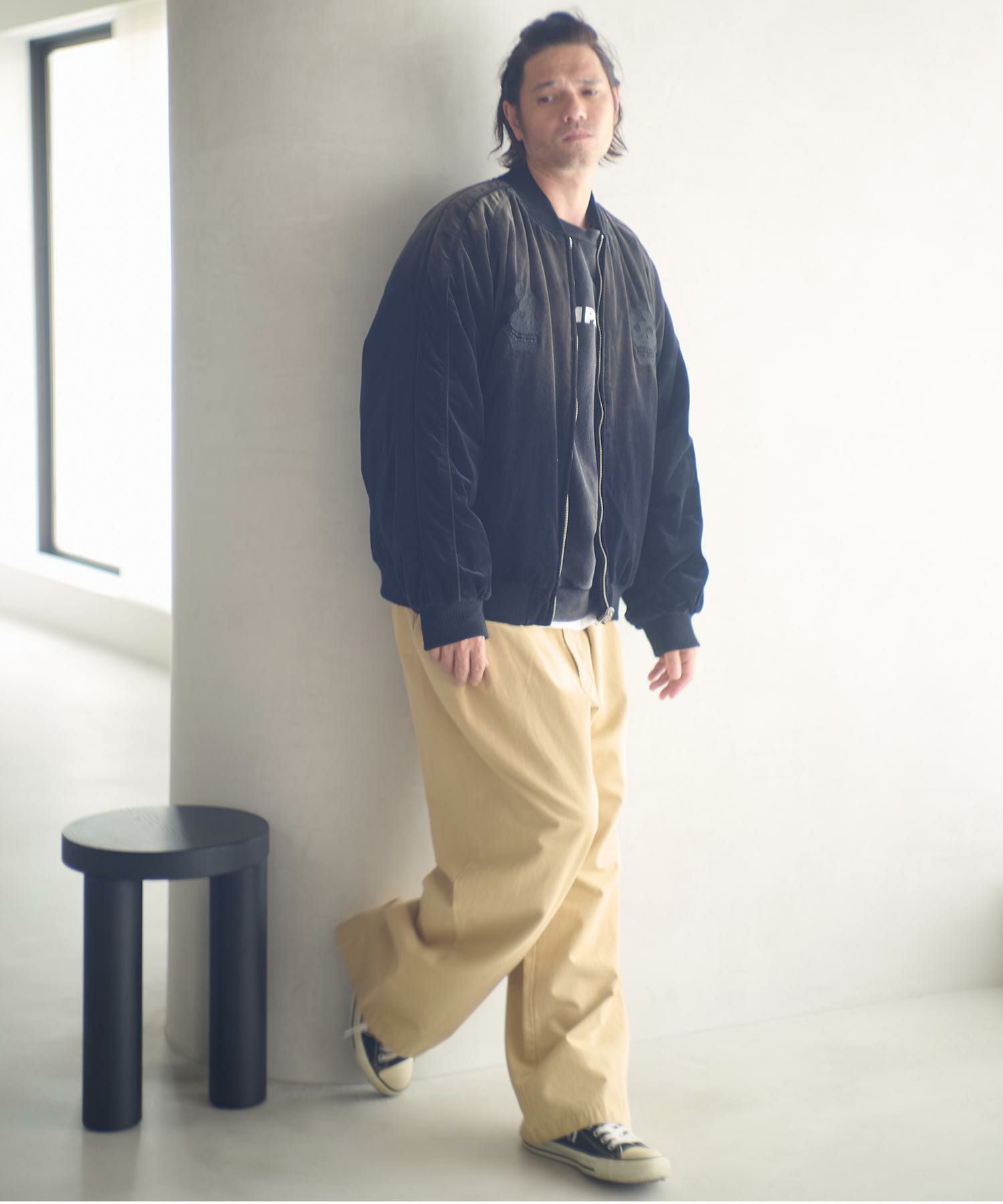 ADAM PATEK(アダムパテック)】aged velour souvenir jacket