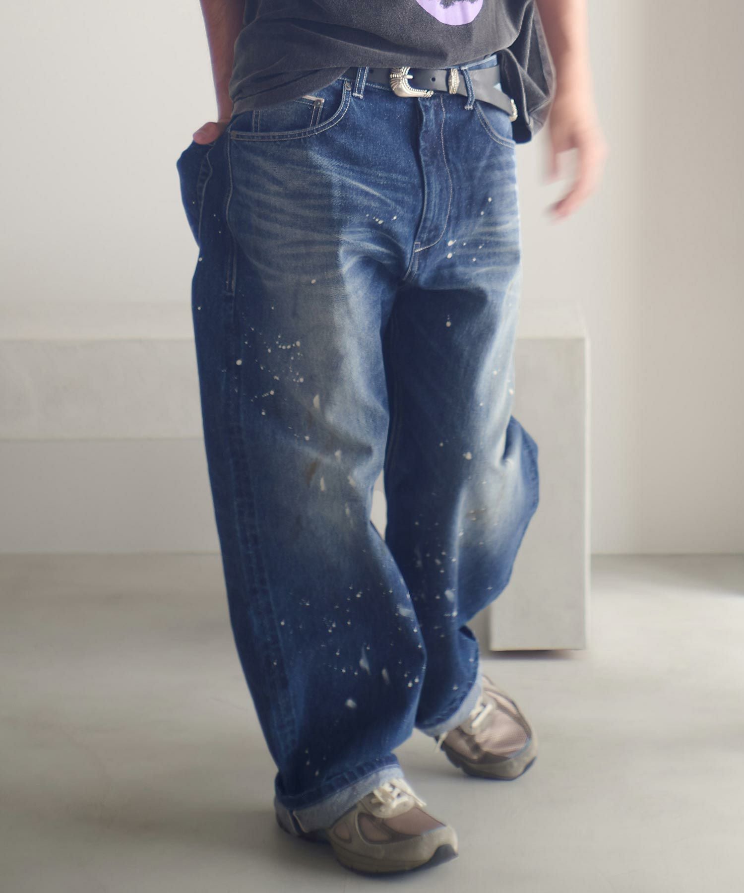 ADAM PATEK(アダムパテック)】washed riot nep selvedge denim デニム