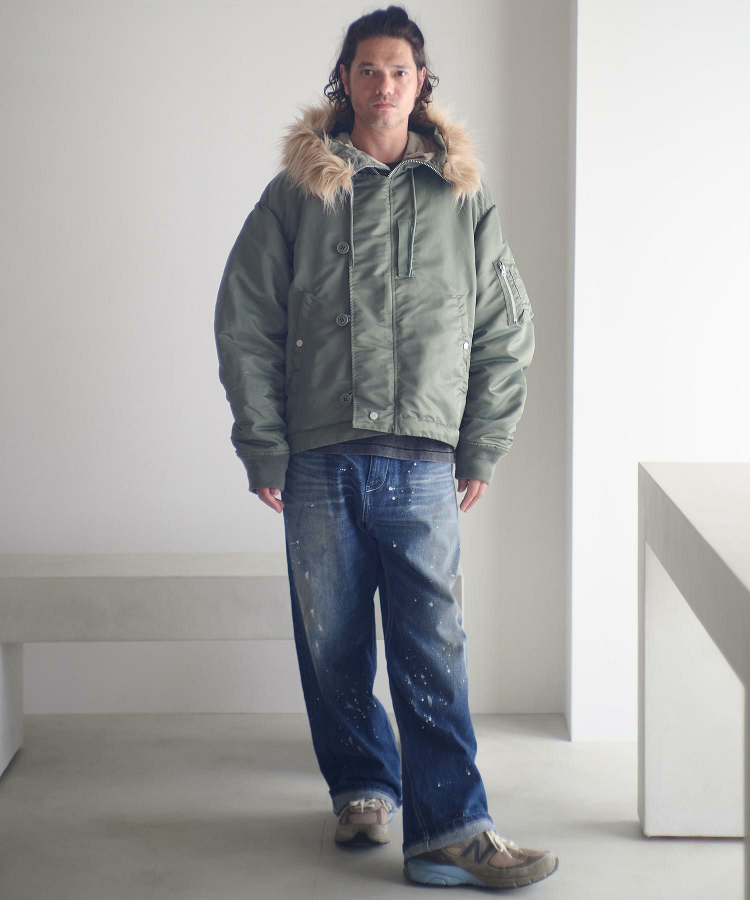 ADAM PATEK(アダムパテック)】washed riot nep selvedge denim デニム