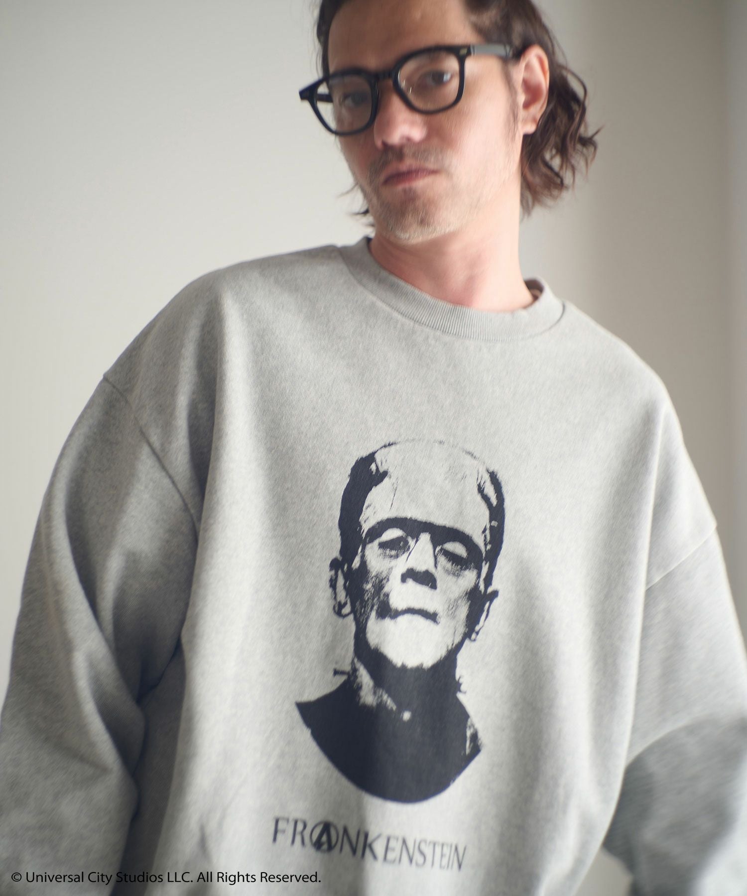 ADAM PATEK(アダムパテック)】Frankenstein portrait crewneck